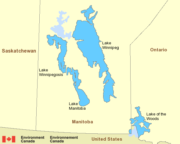 Map of Prairies - Manitoba Lakes marine weather areas