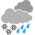 Periods of snow mixed with rain